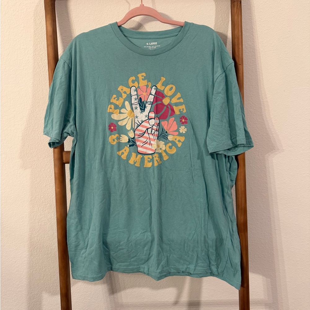 Peace Love America Graphic T-Shirt